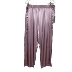Soft Surroundings Womens Nirvana Satin Pants 22W Purple Pull On Elastic Waist